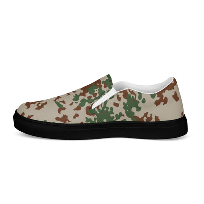 German Flecktarn Wüstentarn Desert CAMO Mens Slip-On Canvas Shoes