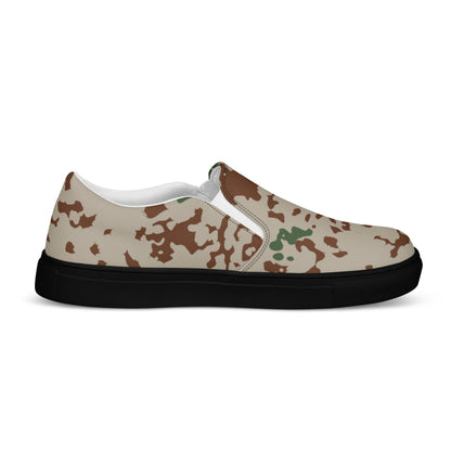 German Flecktarn Wüstentarn Desert CAMO Mens Slip-On Canvas Shoes