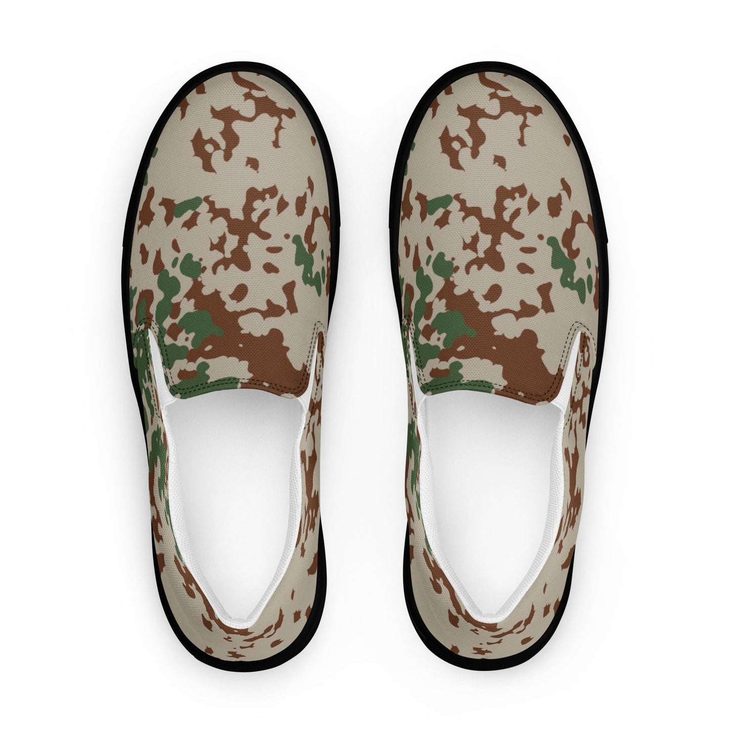 German Flecktarn Wüstentarn Desert CAMO Mens Slip-On Canvas Shoes