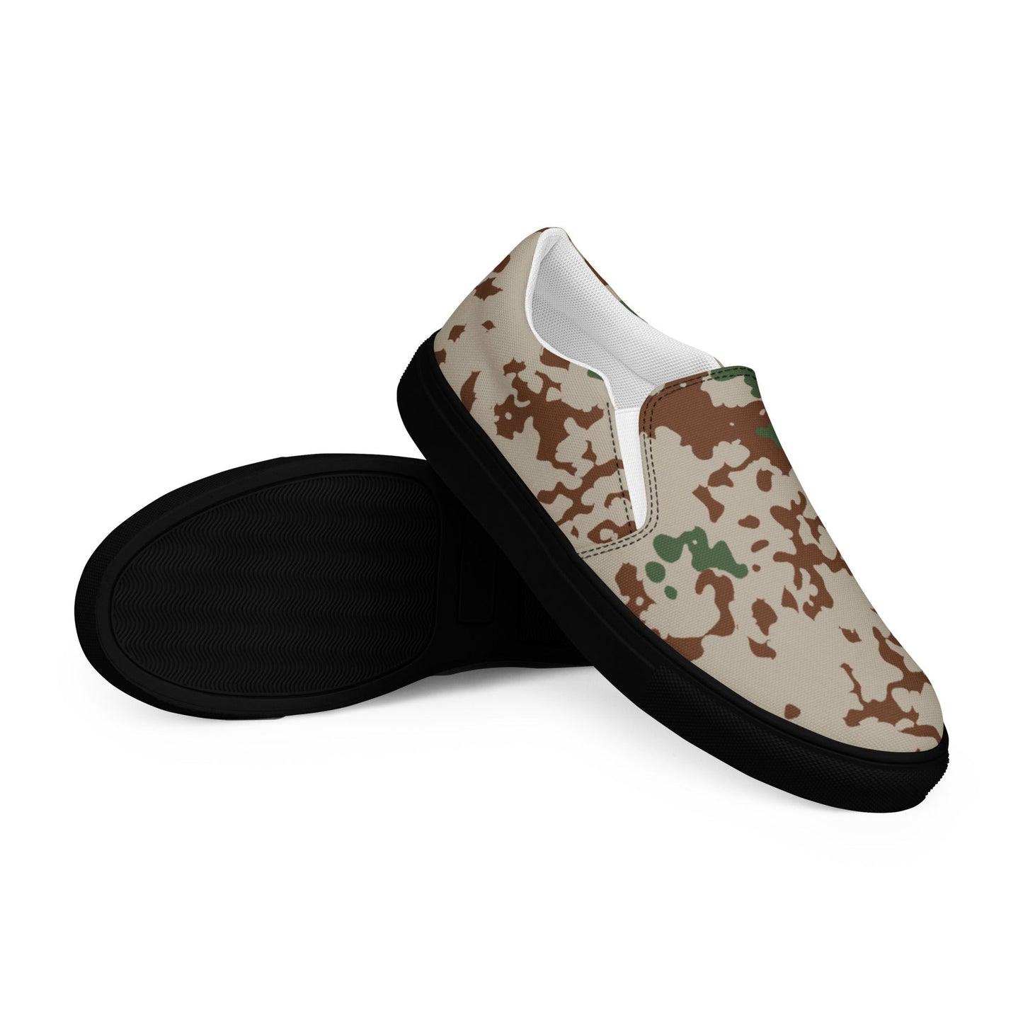 German Flecktarn Wüstentarn Desert CAMO Mens Slip-On Canvas Shoes