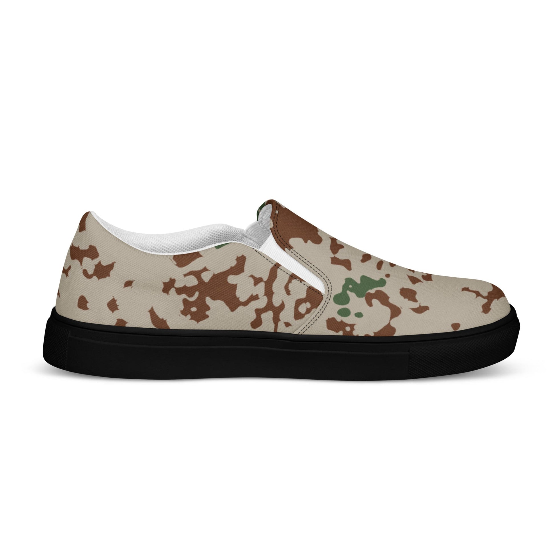 German Flecktarn Wüstentarn Desert CAMO Mens Slip-On Canvas Shoes