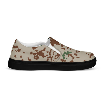 German Flecktarn Wüstentarn Desert CAMO Mens Slip-On Canvas Shoes