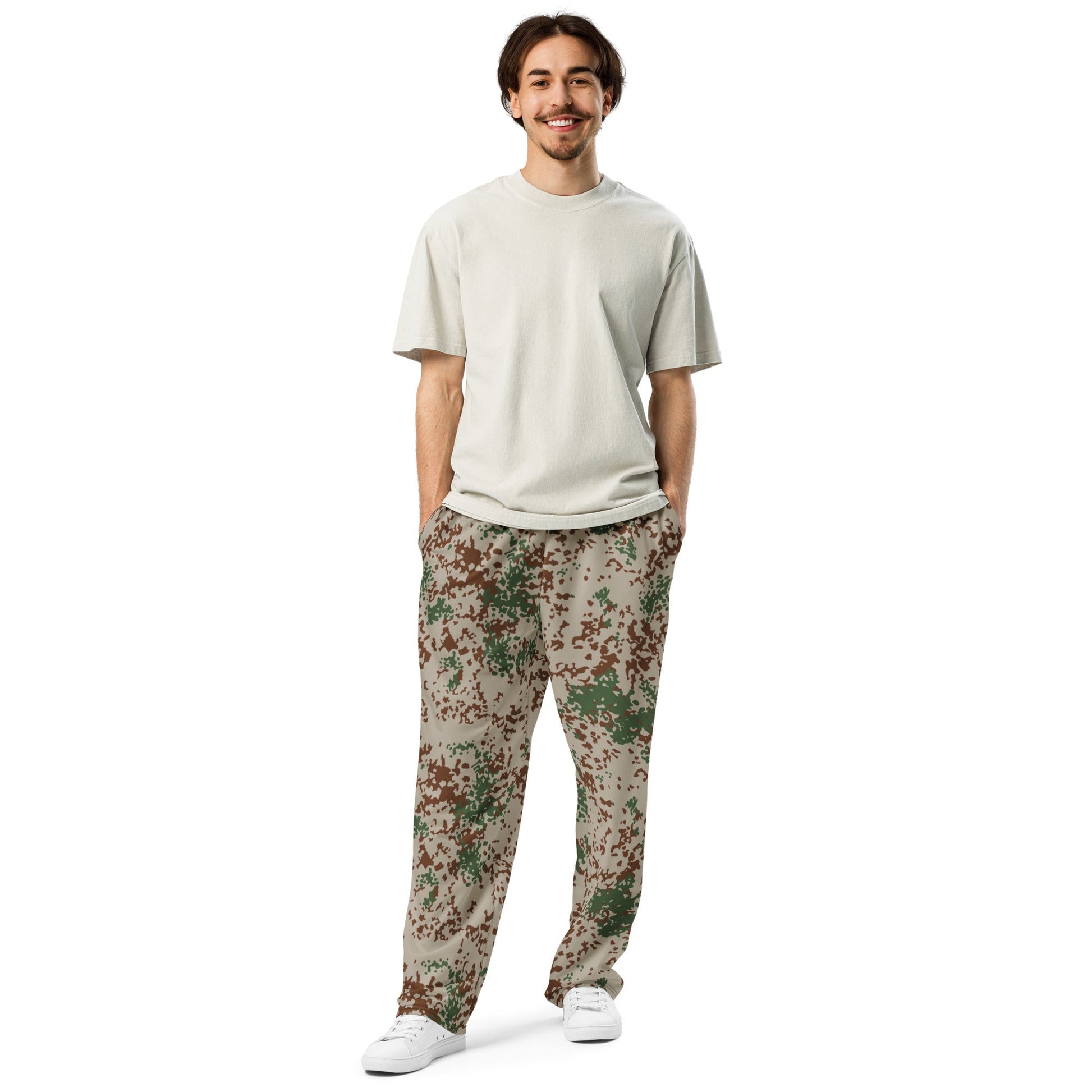 German Flecktarn Wüstentarn Desert CAMO Unisex Wide-Leg Joggers