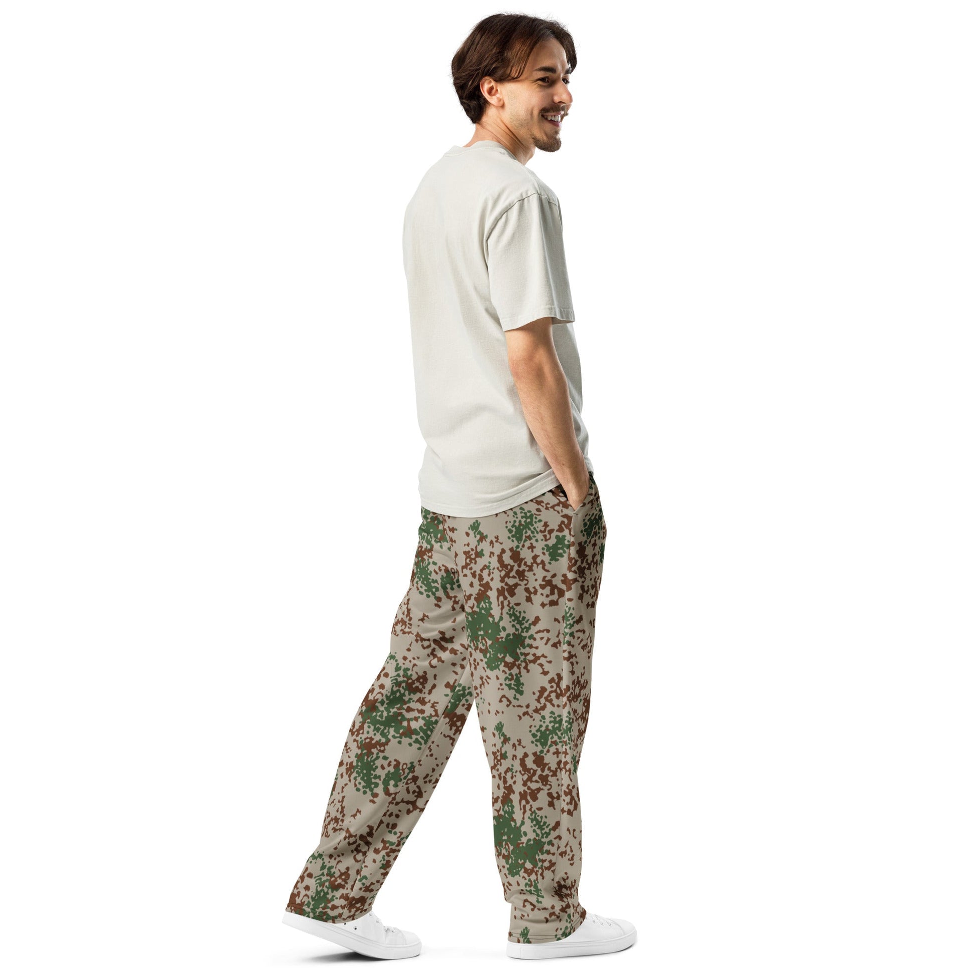 German Flecktarn Wüstentarn Desert CAMO Unisex Wide-Leg Joggers