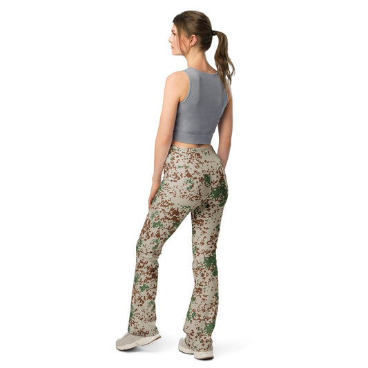 German Flecktarn Wüstentarn Desert CAMO Womens Flare Leggings