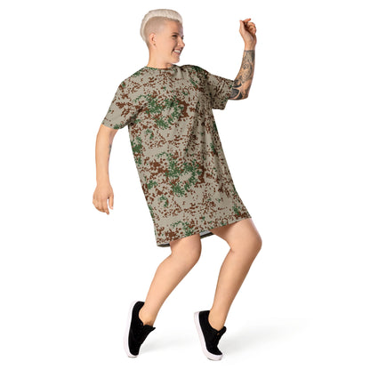German Flecktarn Wüstentarn Desert CAMO Womens T-Shirt Dress