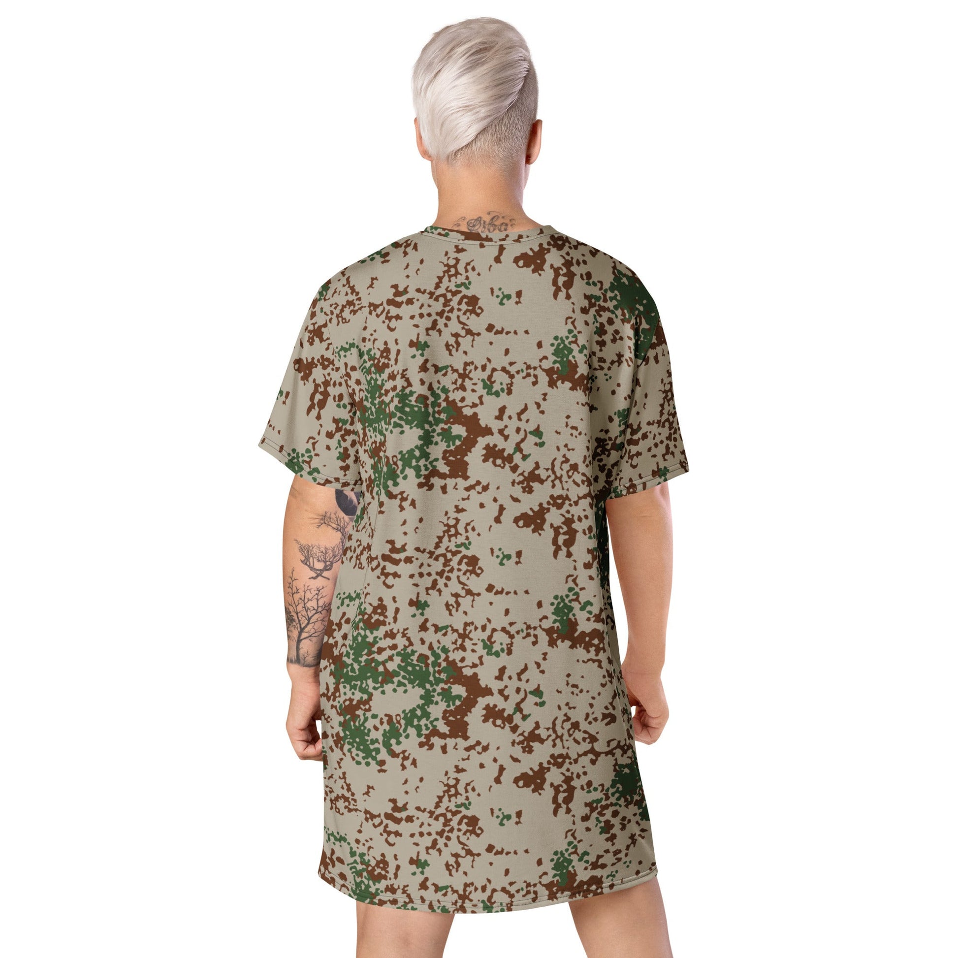 German Flecktarn Wüstentarn Desert CAMO Womens T-Shirt Dress