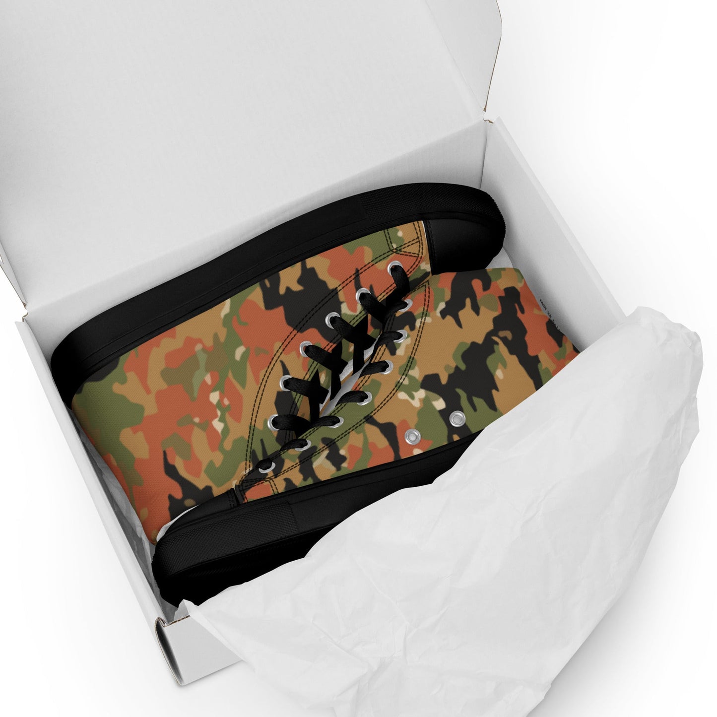 German Leibermuster Autumn CAMO Mens high top canvas shoes - High Top Canvas Shoes