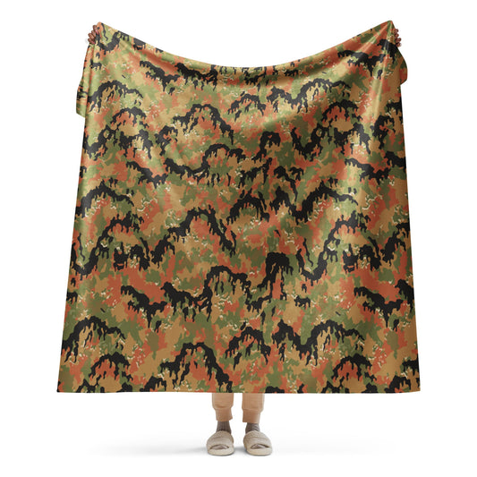 German Leibermuster Autumn CAMO Sherpa blanket - 60″×80″ - Blankets