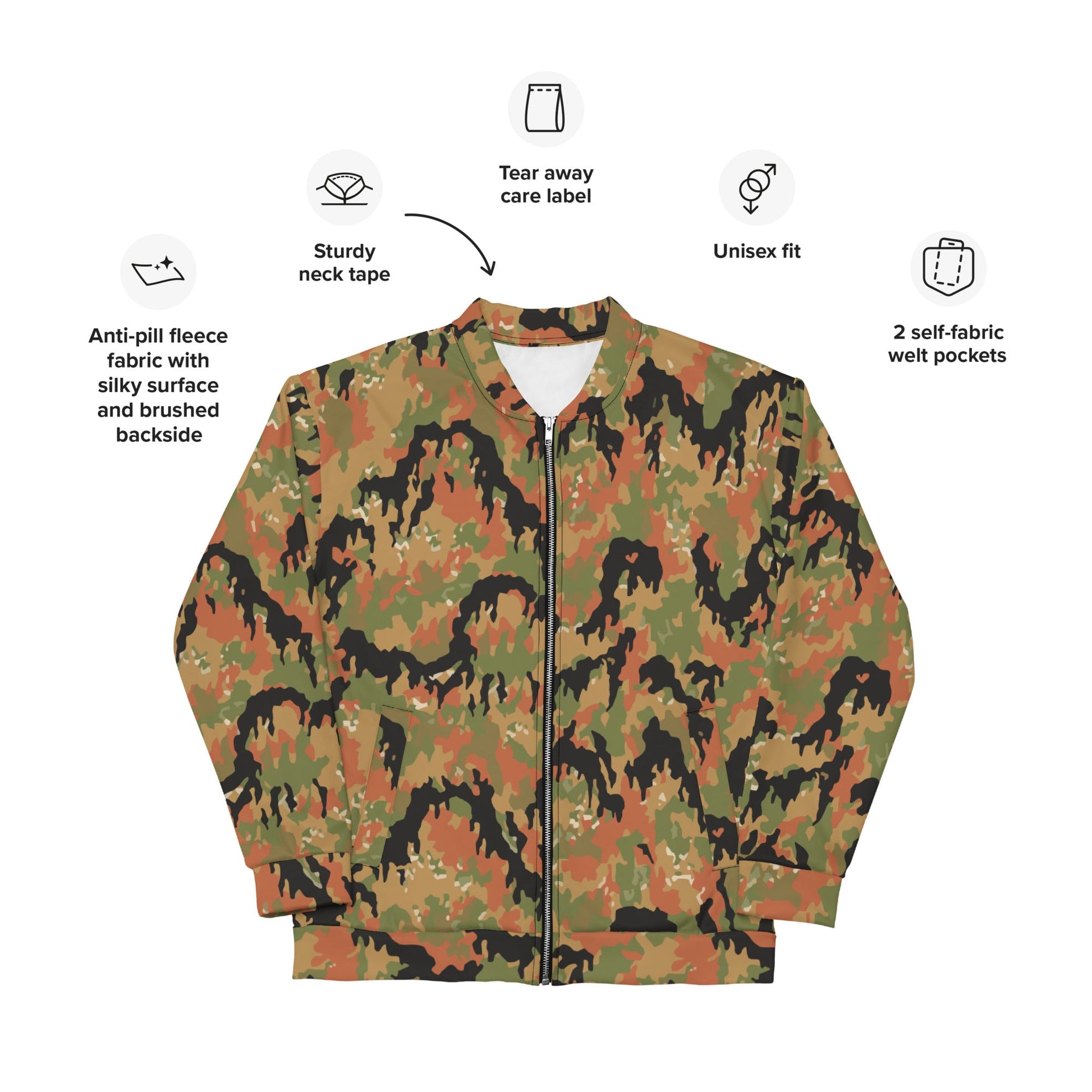 German Leibermuster Autumn CAMO Unisex Bomber Jacket - Jackets