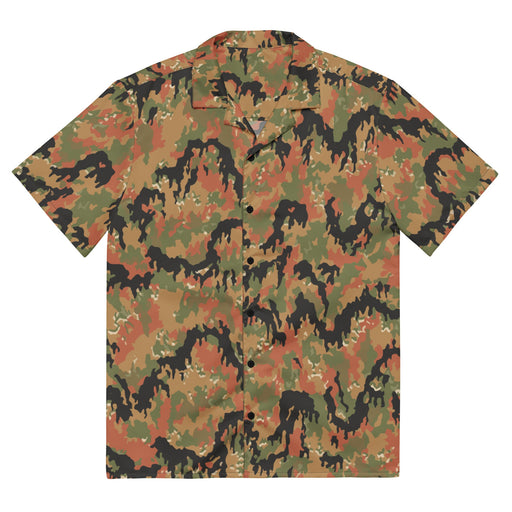 Leibermuster Autumn CAMO Unisex Short-Sleeve Button Shirt - 2XS - Button-Up