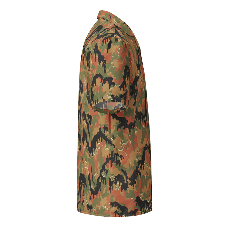 Leibermuster Autumn CAMO Unisex Short-Sleeve Button Shirt - Button-Up