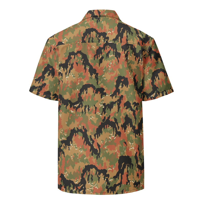 Leibermuster Autumn CAMO Unisex Short-Sleeve Button Shirt - Button-Up