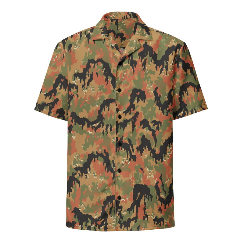 Leibermuster Autumn CAMO Unisex Short-Sleeve Button Shirt - Button-Up