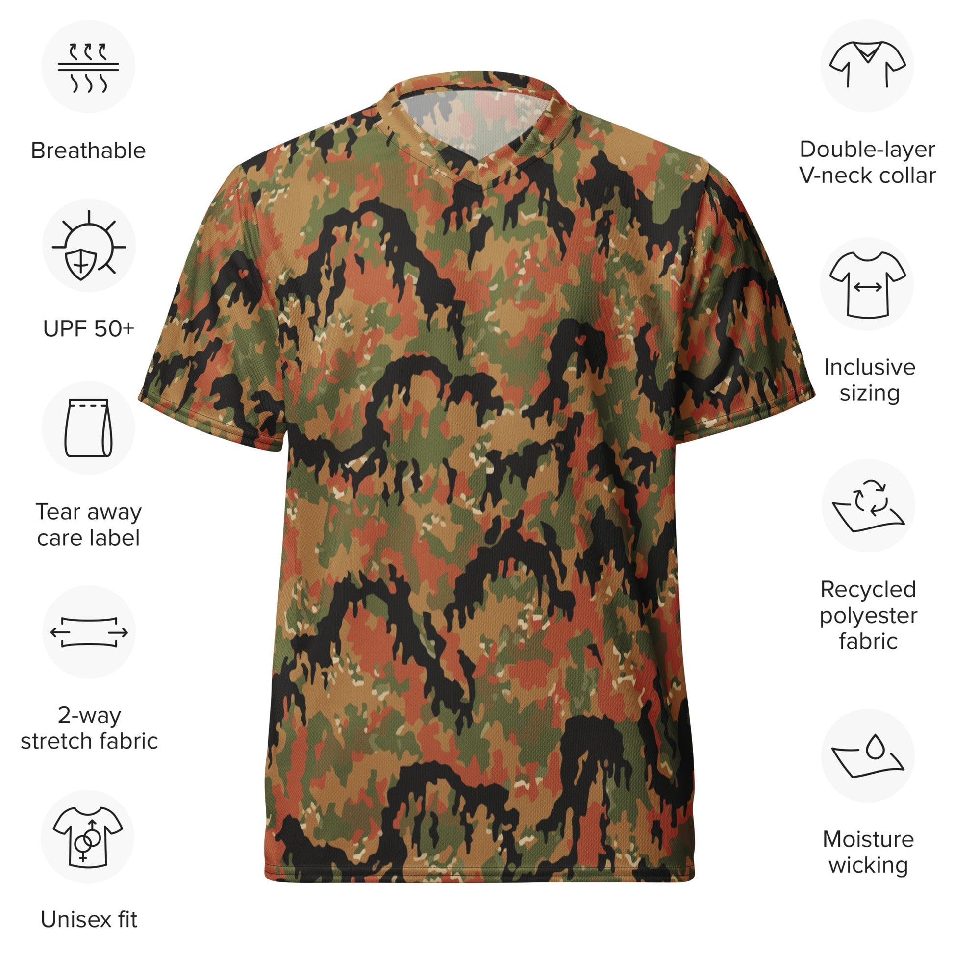 German Leibermuster Autumn CAMO unisex sports jersey - Sports Jerseys
