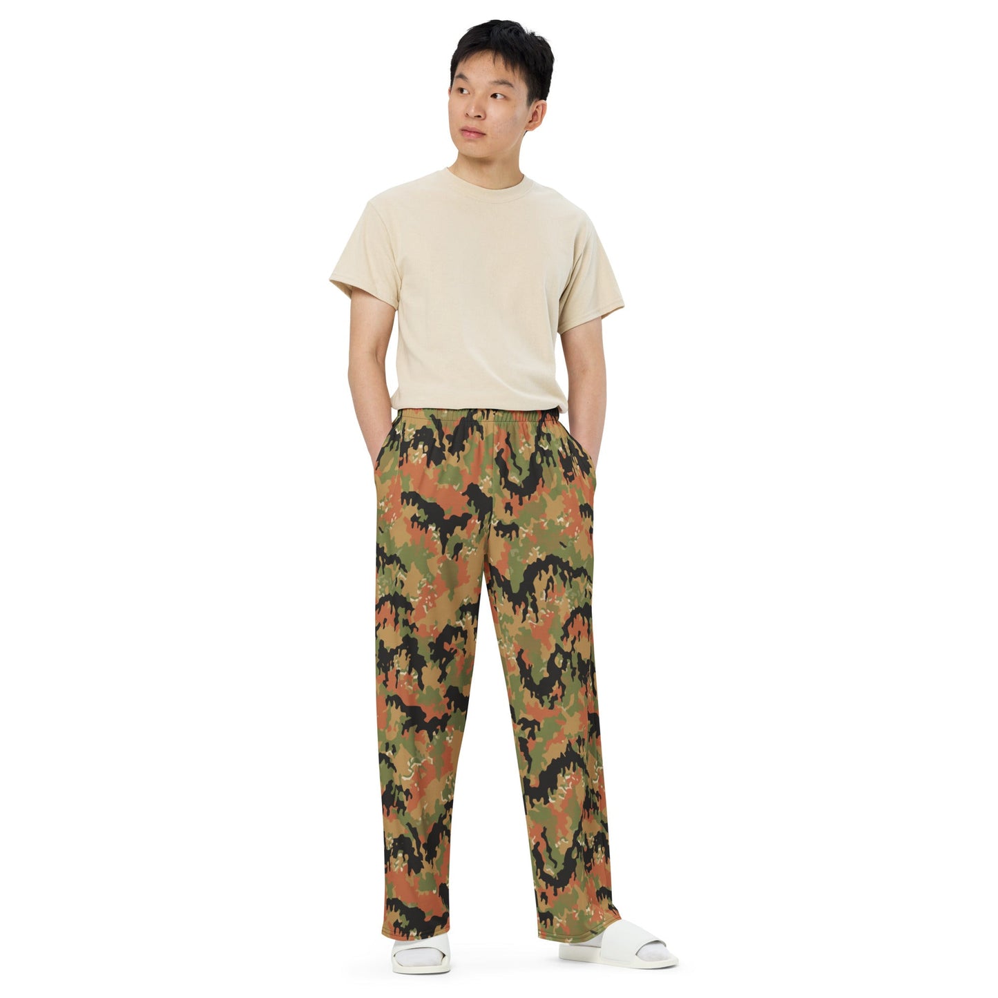 German Leibermuster Autumn CAMO unisex wide leg pants Wide Pants