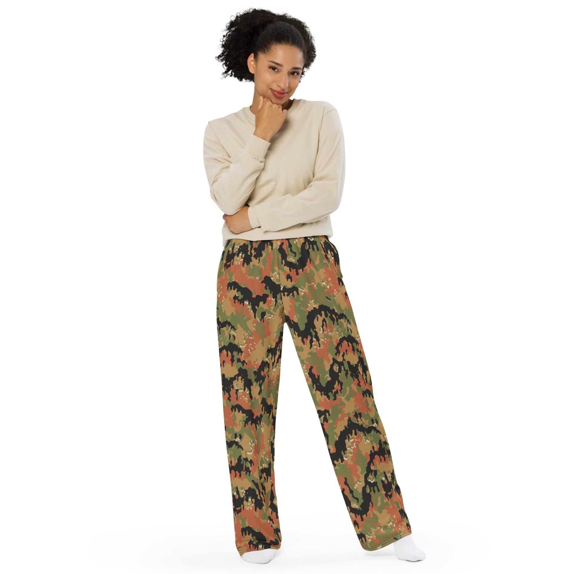 German Leibermuster Autumn CAMO unisex wide leg pants Wide Pants