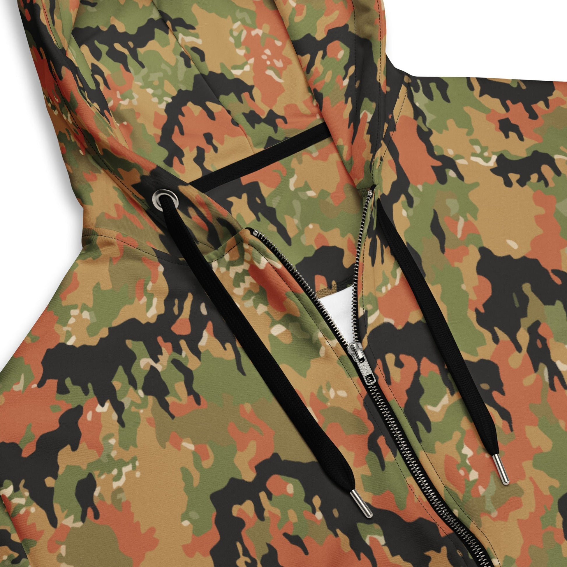 German Leibermuster Autumn CAMO Unisex zip hoodie Zip Hoodies