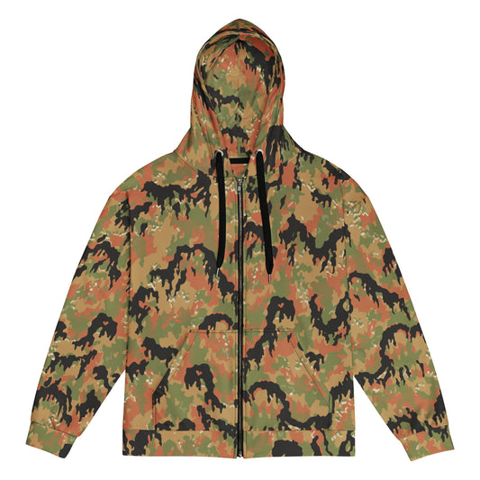 German Leibermuster Autumn CAMO Unisex zip hoodie 2XS Zip Hoodies