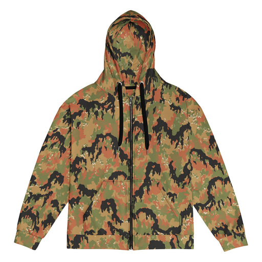 Leibermuster Autumn CAMO Unisex Zip Hoodie - 2XS