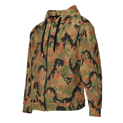 German Leibermuster Autumn CAMO Unisex zip hoodie Zip Hoodies