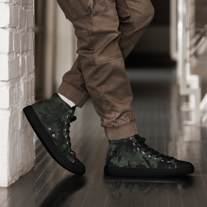 Leibermuster Nachtjäger CAMO Mens High-Top Canvas Shoes - 5