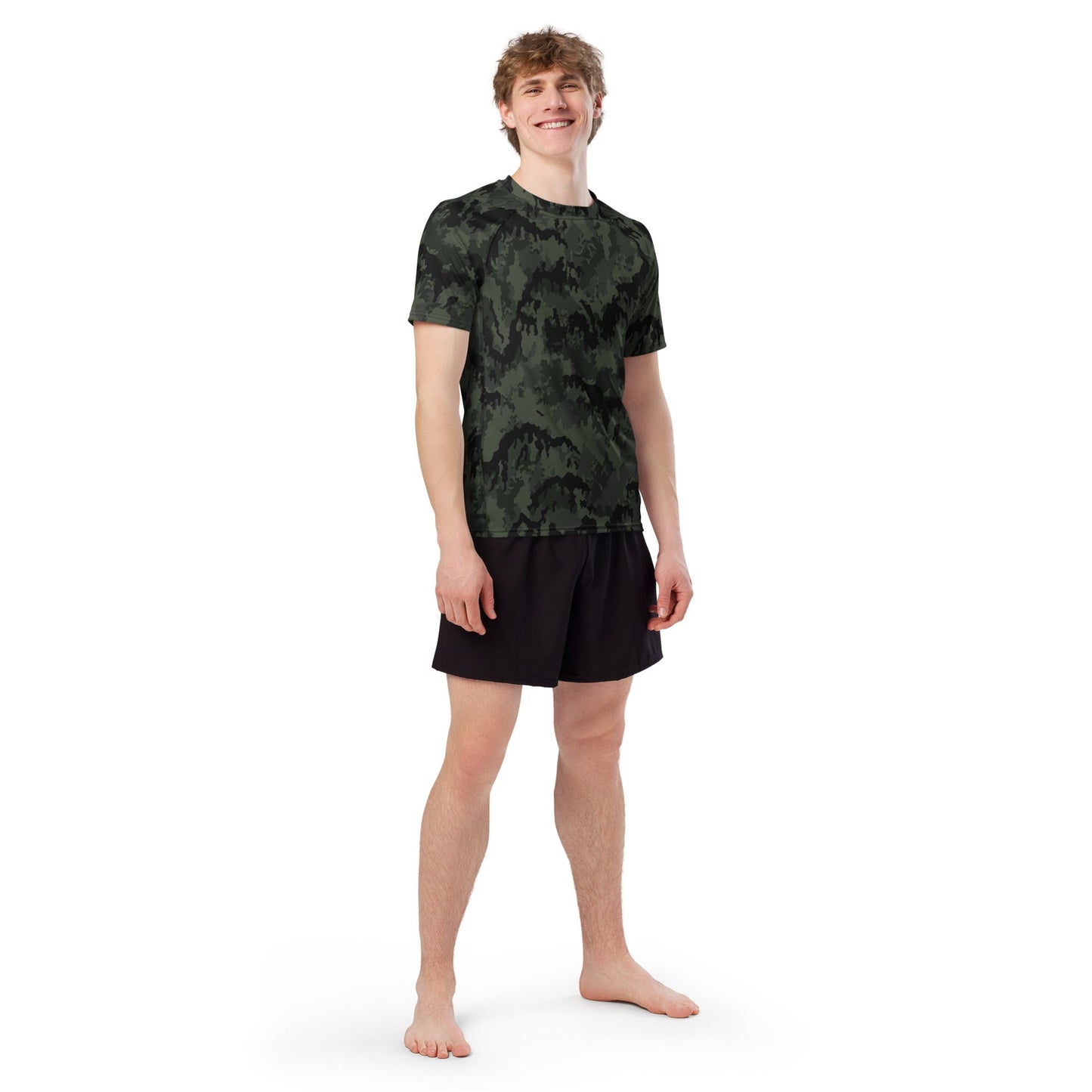 German Leibermuster Nachtjager CAMO Mens Short-Sleeve Rash Guard - Short-sleeve Guards