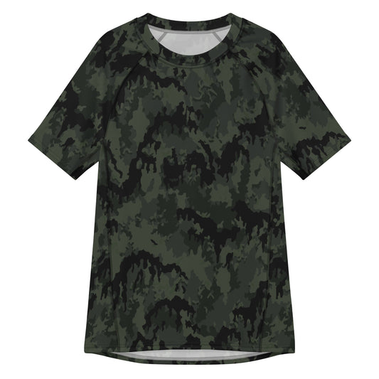 German Leibermuster Nachtjager CAMO Mens Short-Sleeve Rash Guard - 2XS - Short-sleeve Guards