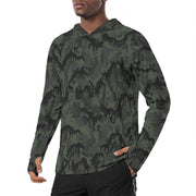 Leibermuster Nachtjäger CAMO Mens Sunscreen Sports Hoodie With Thumb Holes - S / White