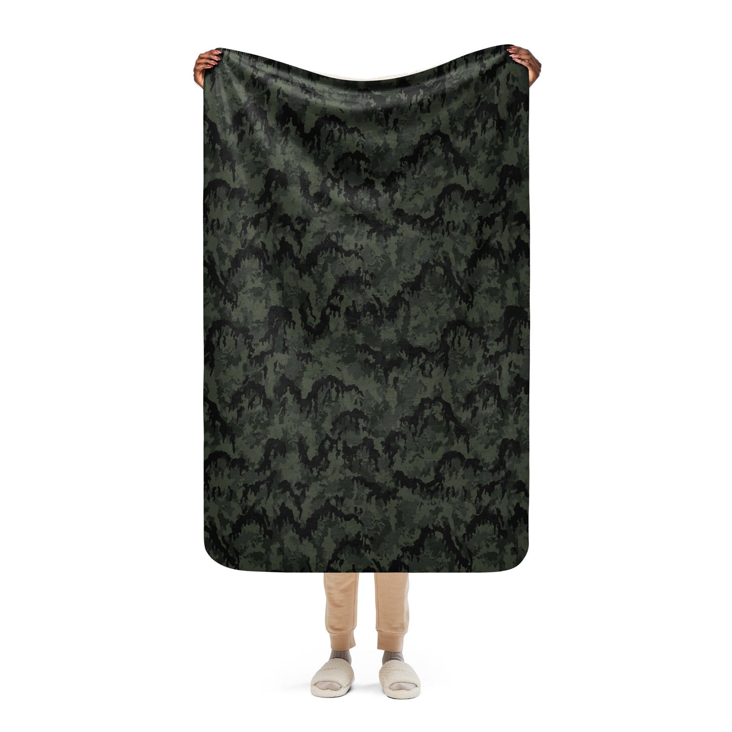 German Leibermuster Nachtjager CAMO Sherpa Blanket - 37″×57″