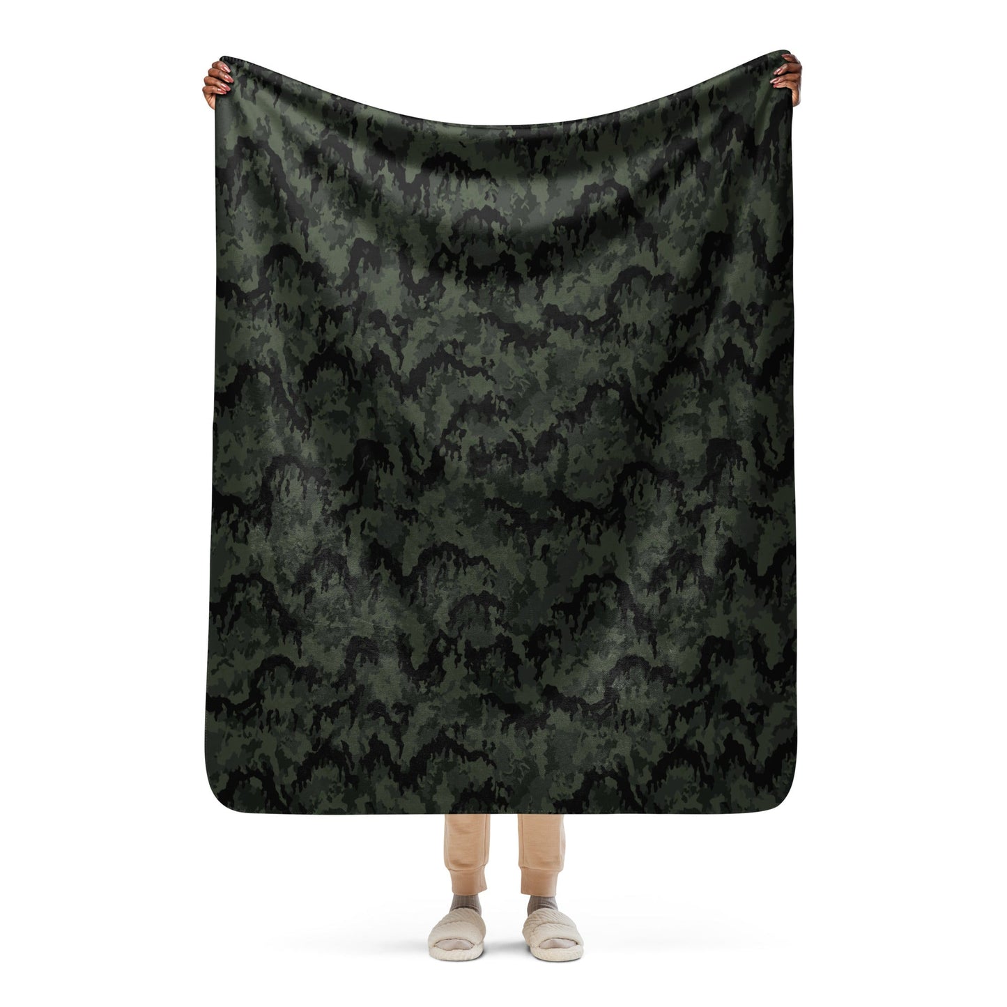 German Leibermuster Nachtjager CAMO Sherpa Blanket - 50″×60″