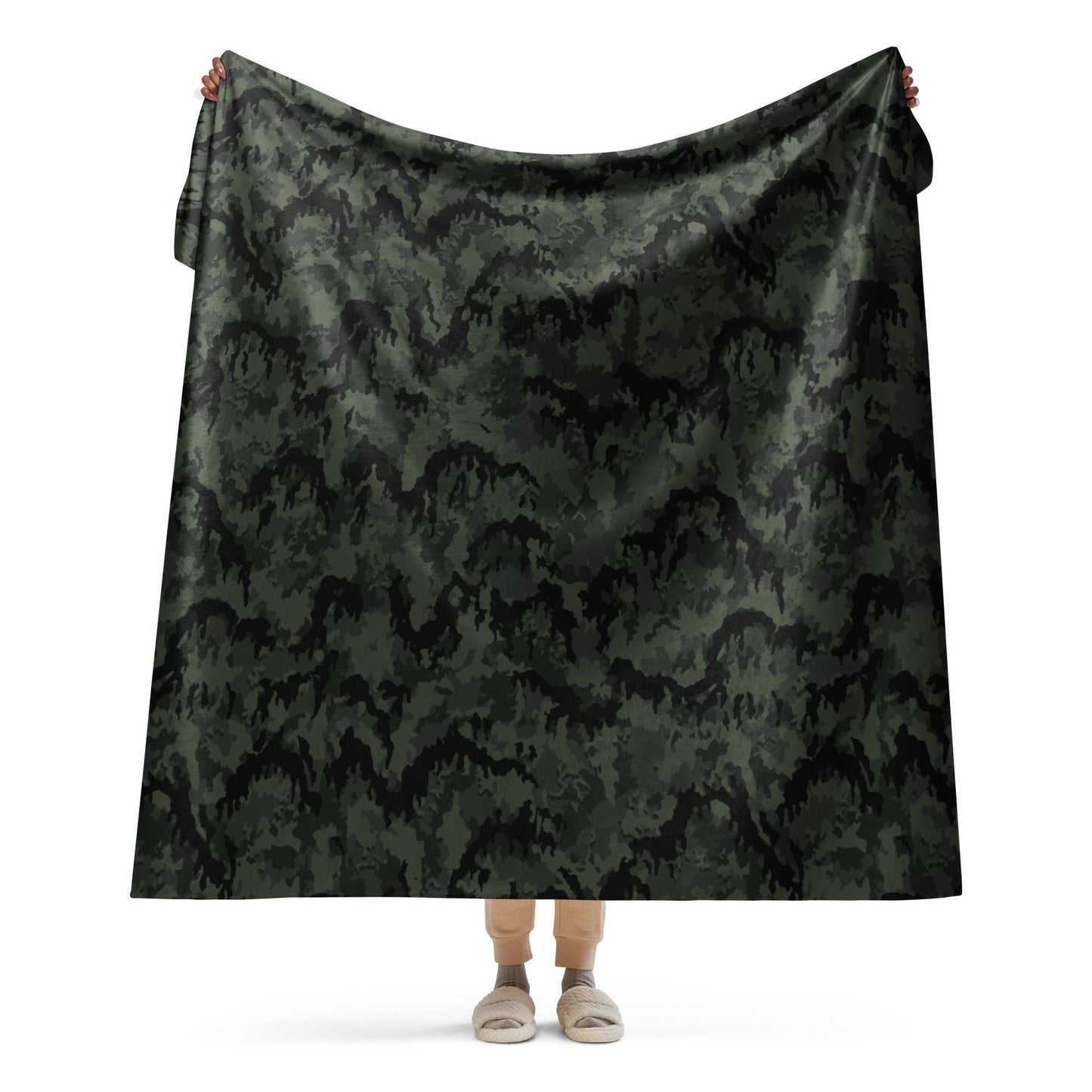German Leibermuster Nachtjager CAMO Sherpa Blanket - 60″×80″