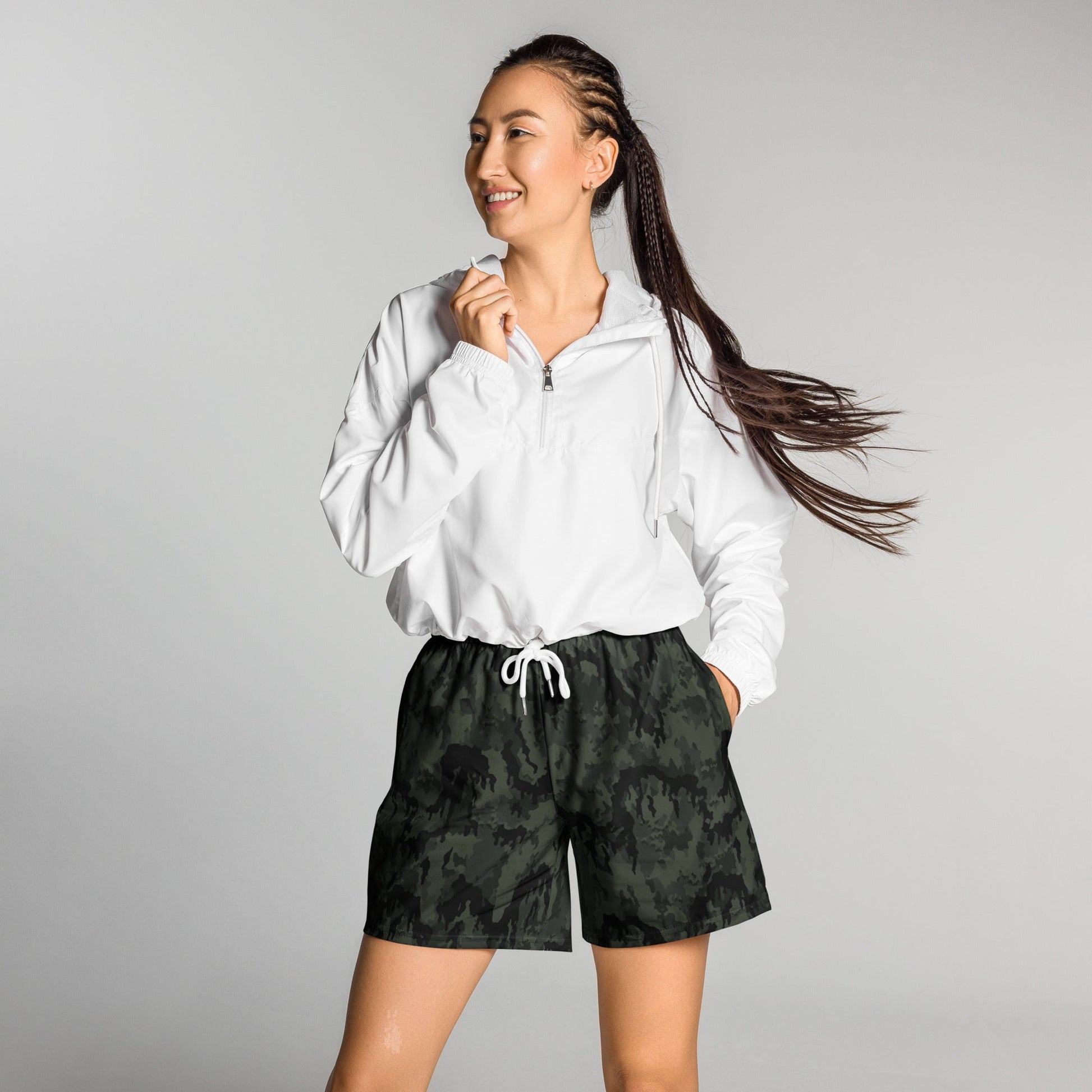 German Leibermuster Nachtjager CAMO Unisex Athletic Long Shorts