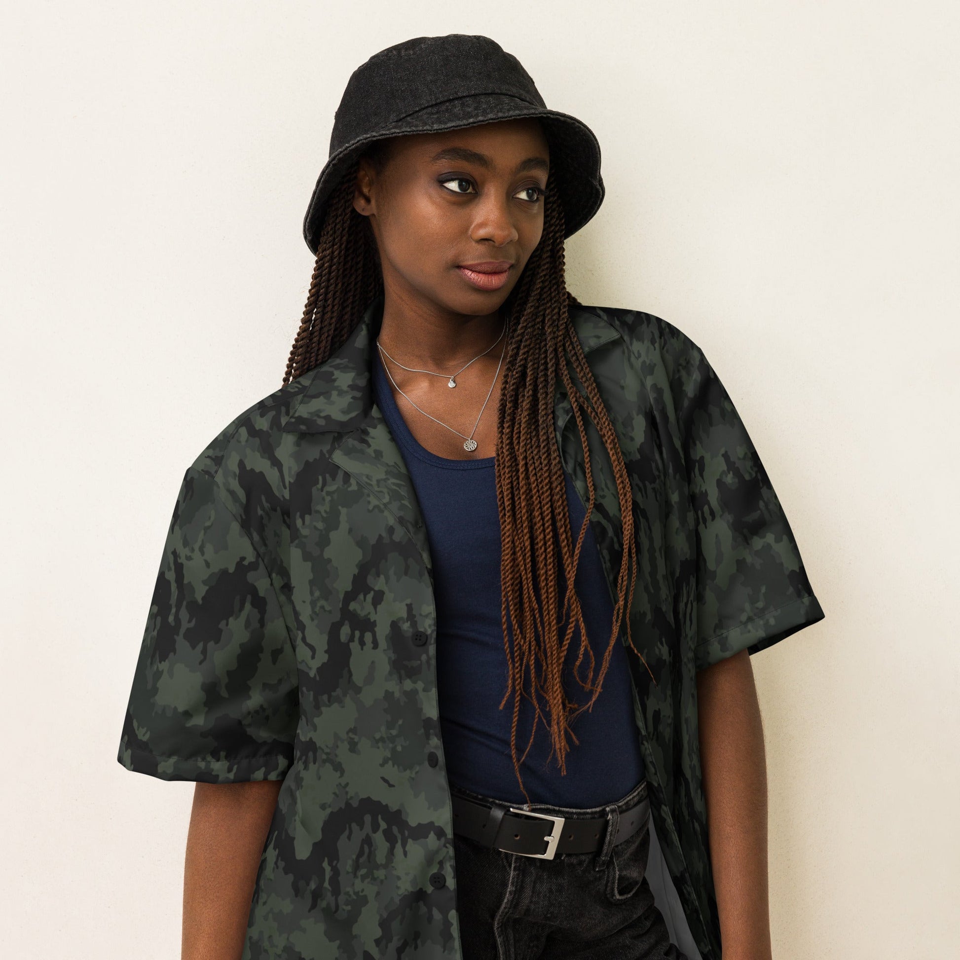 German Leibermuster Nachtjager CAMO Unisex button shirt - Button Shirts