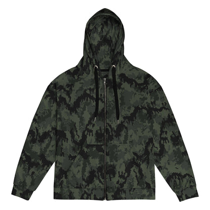 German Leibermuster Nachtjager CAMO Unisex Zip Hoodie - 2XS