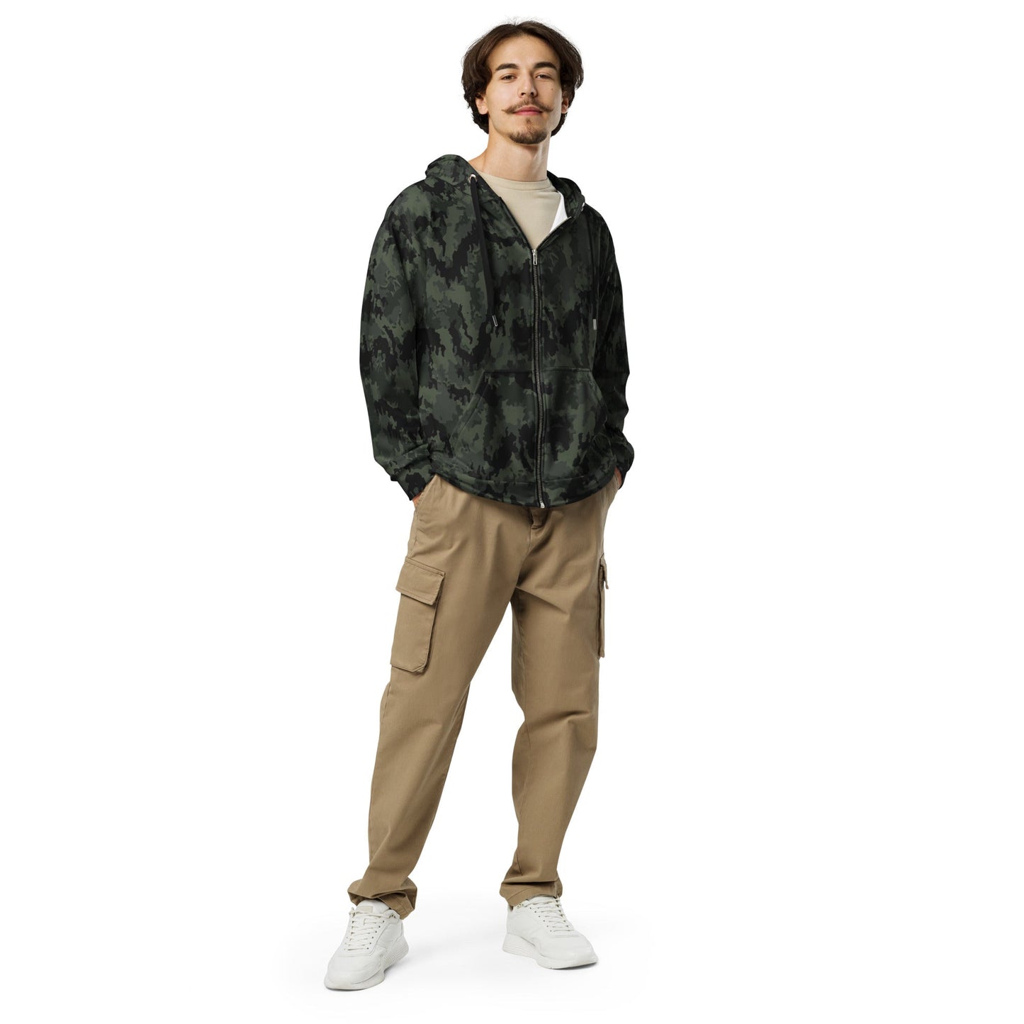 German Leibermuster Nachtjager CAMO Unisex Zip Hoodie