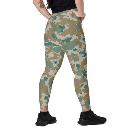 German M58 Flachentarn Blumentarn CAMO Leggings with pockets - 2XS - Womens With Pockets