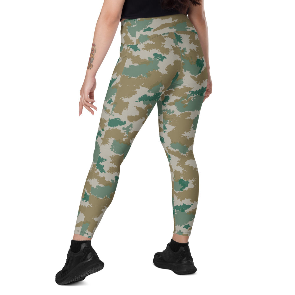 German M58 Flachentarn Blumentarn CAMO Leggings with pockets - Womens With Pockets