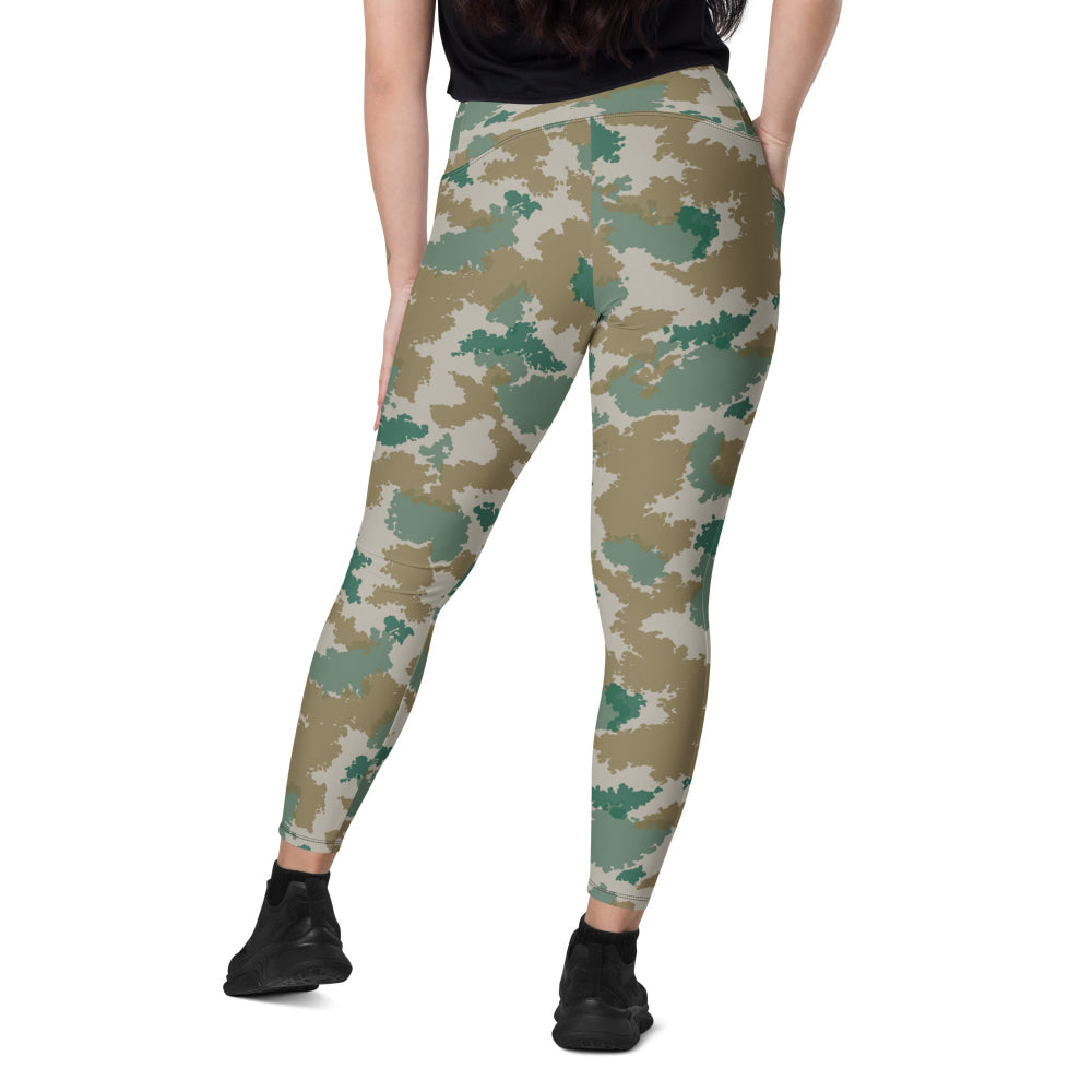 German M58 Flachentarn Blumentarn CAMO Leggings with pockets - Womens With Pockets