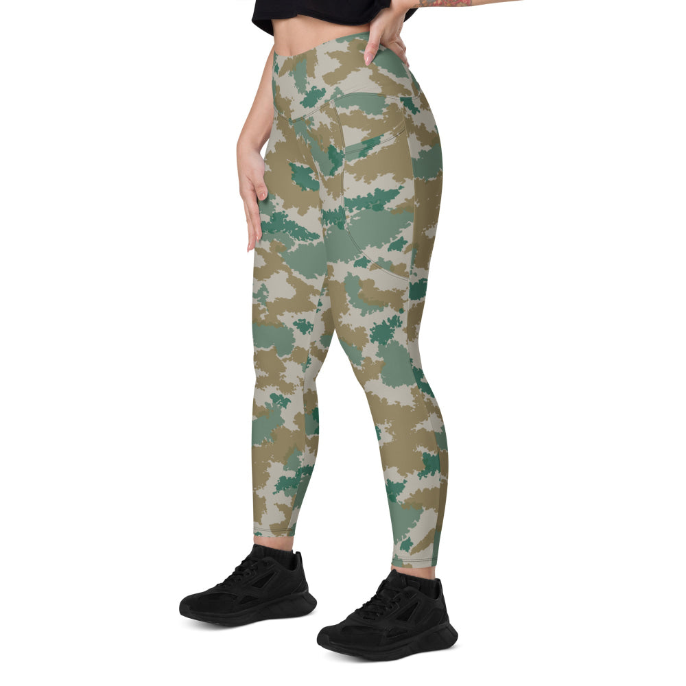 German M58 Flachentarn Blumentarn CAMO Leggings with pockets - Womens With Pockets