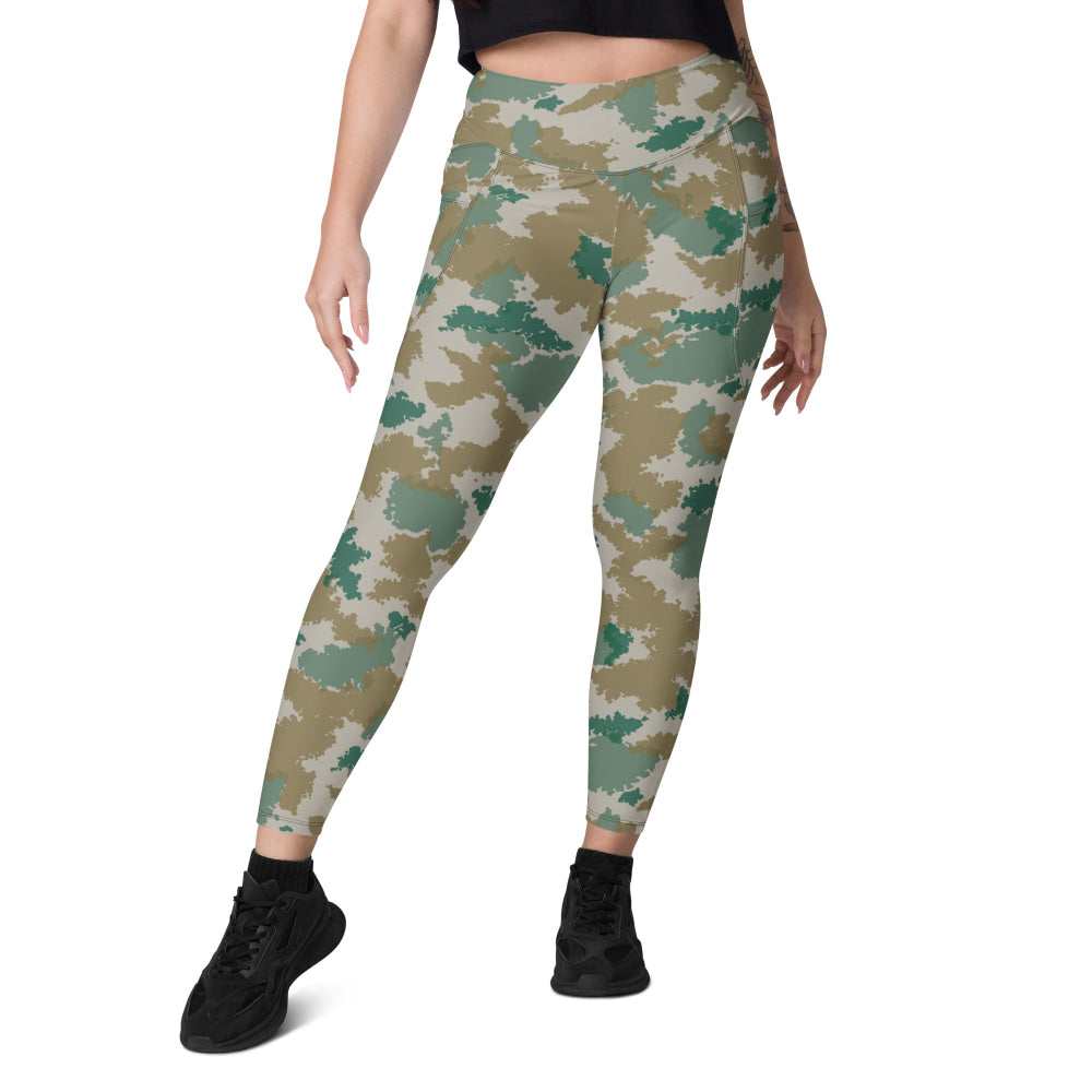 German M58 Flachentarn Blumentarn CAMO Leggings with pockets - Womens With Pockets