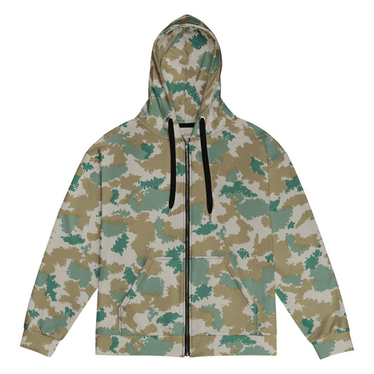 German M58 Flachentarn Blumentarn CAMO Unisex zip hoodie - Zip Hoodie