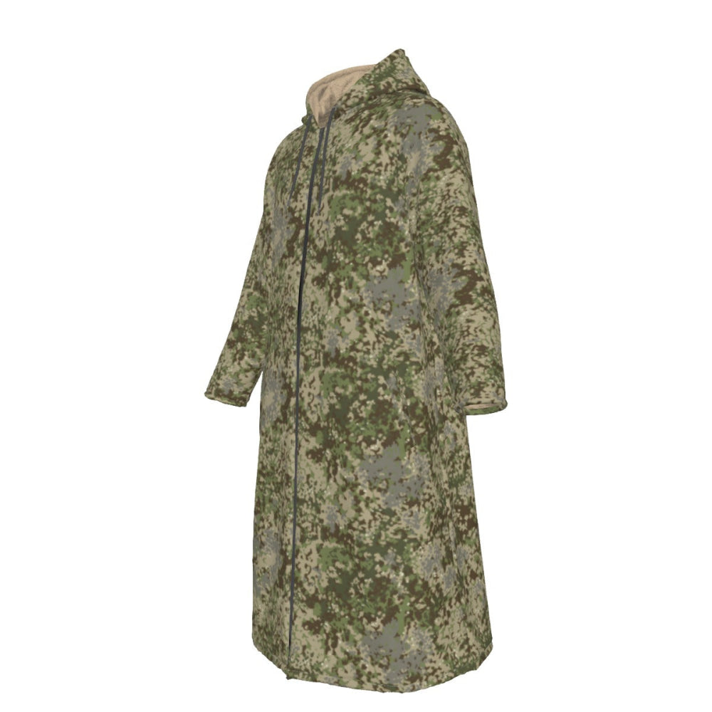 German Multitarn CAMO Men’s Sherpa Zip Up Long Coat - Mens