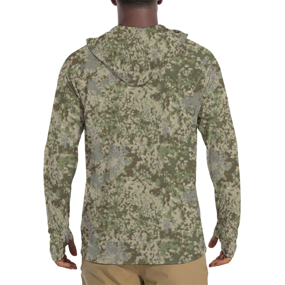 German Multitarn CAMO Men’s Sunscreen Sports Hoodie With Thumb Holes - Mens