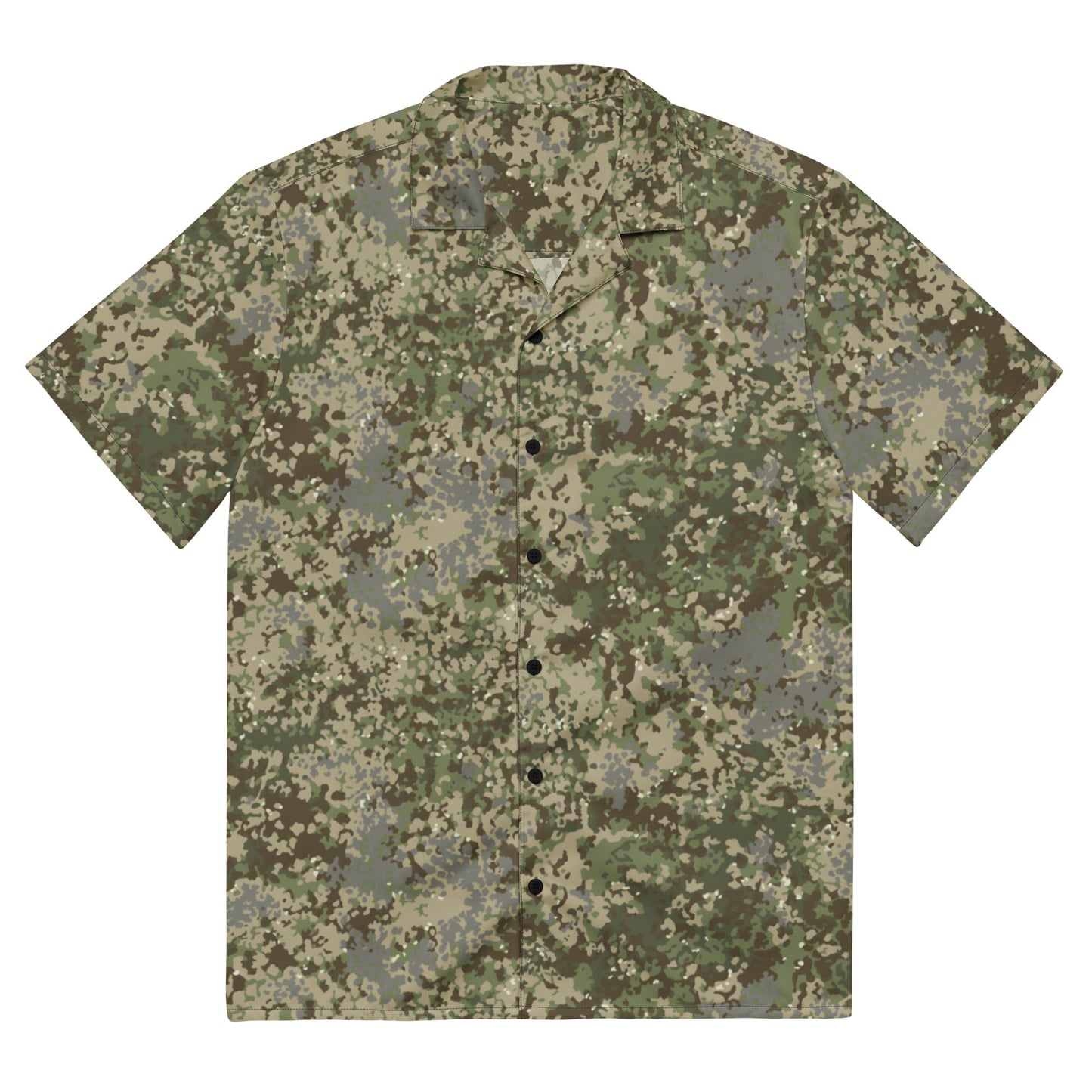 German Multitarn CAMO Unisex Short-Sleeve Button Shirt - 2XS