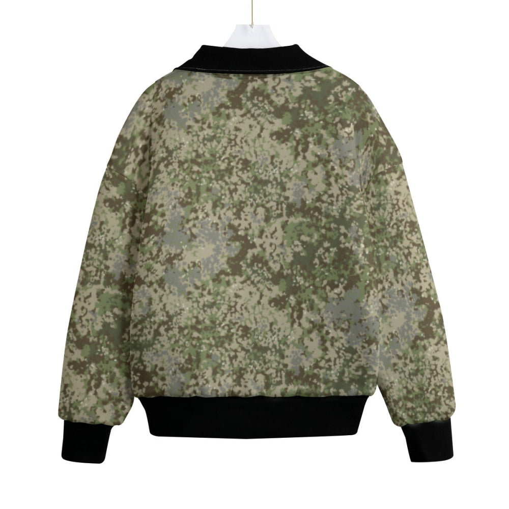 German Multitarn CAMO Unisex Fleece Knitted Bomber Jacket