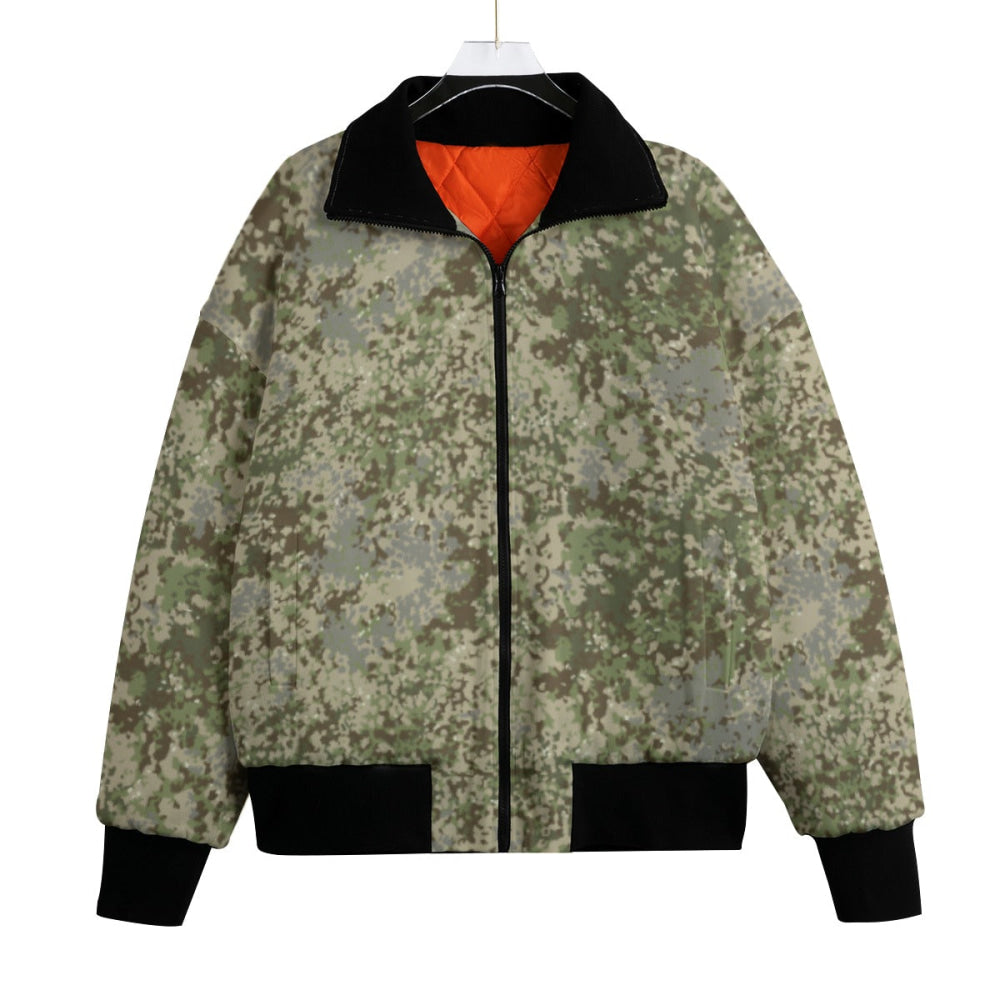 German Multitarn CAMO Unisex Fleece Knitted Bomber Jacket - S / White