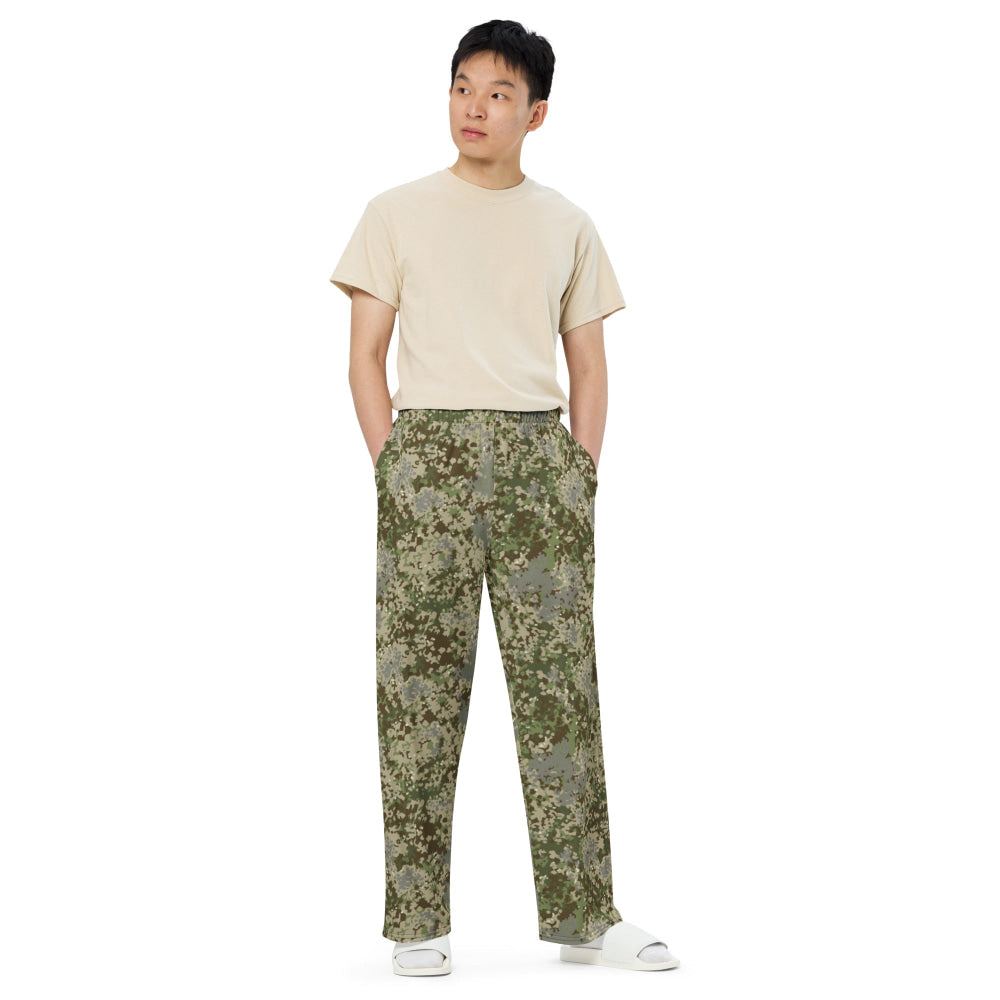 German Multitarn CAMO unisex wide-leg pants - Unisex Wide-Leg Pants