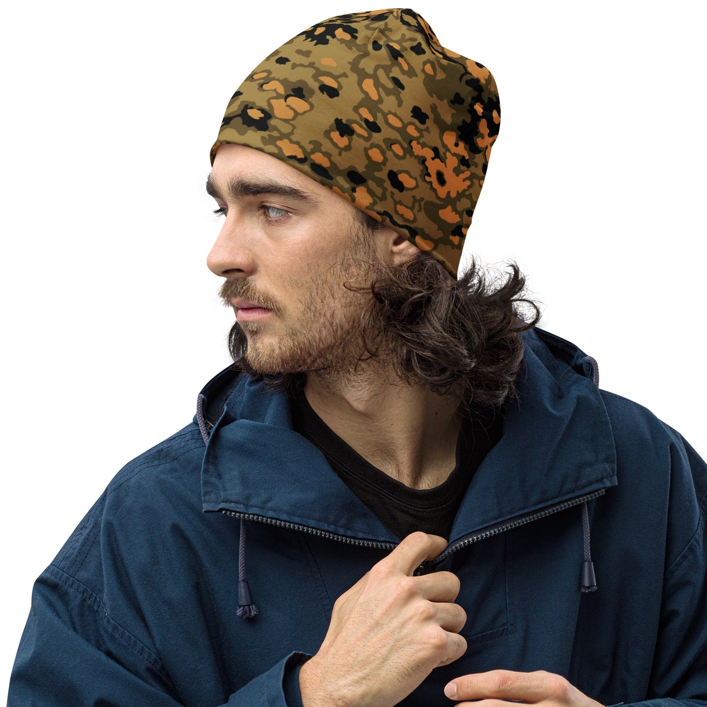 German Oak Leaf Eichenlaubmuster Autumn CAMO Beanie - S