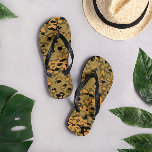German Oak Leaf Eichenlaubmuster Autumn CAMO Flip-Flops